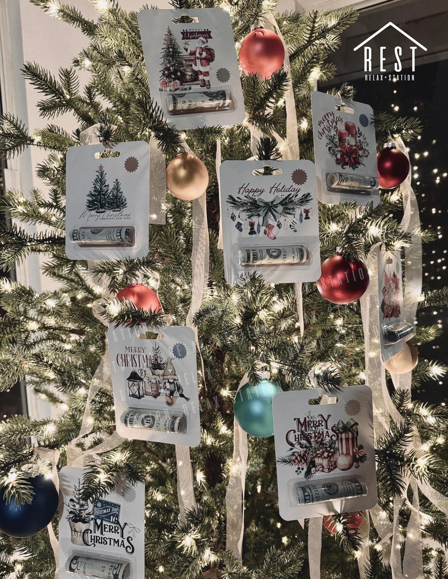 Christmas Money Card - Money Holder Card - Stocking Stuffer - Christmas Gift for Kids - Money Gift Holder - Christmas Ornaments