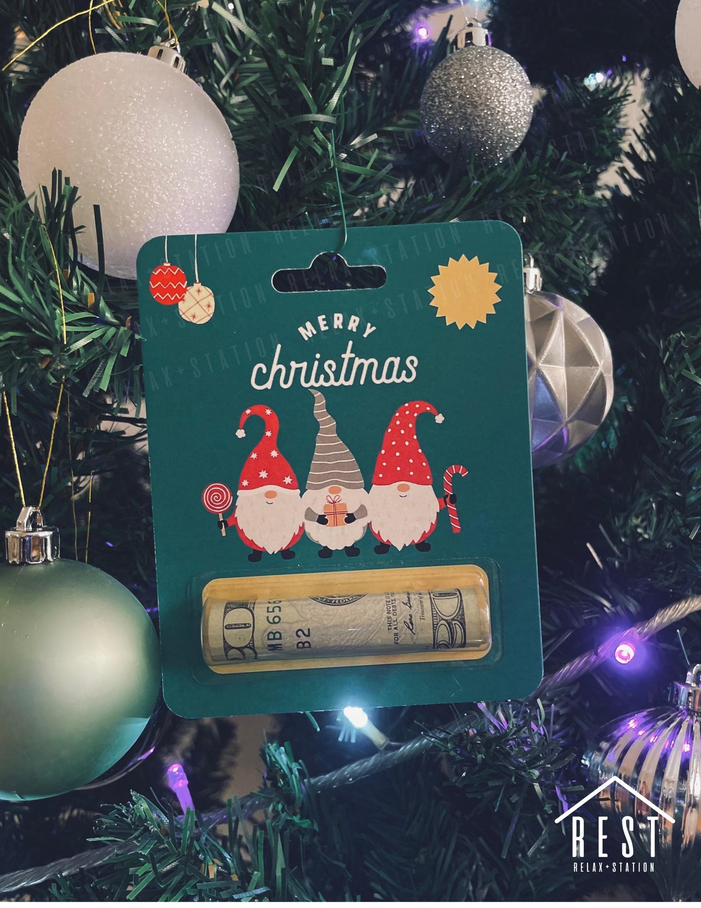 Christmas Money Card - Money Holder Card - Stocking Stuffer - Christmas Gift for Kids - Money Gift Holder - Christmas Ornaments