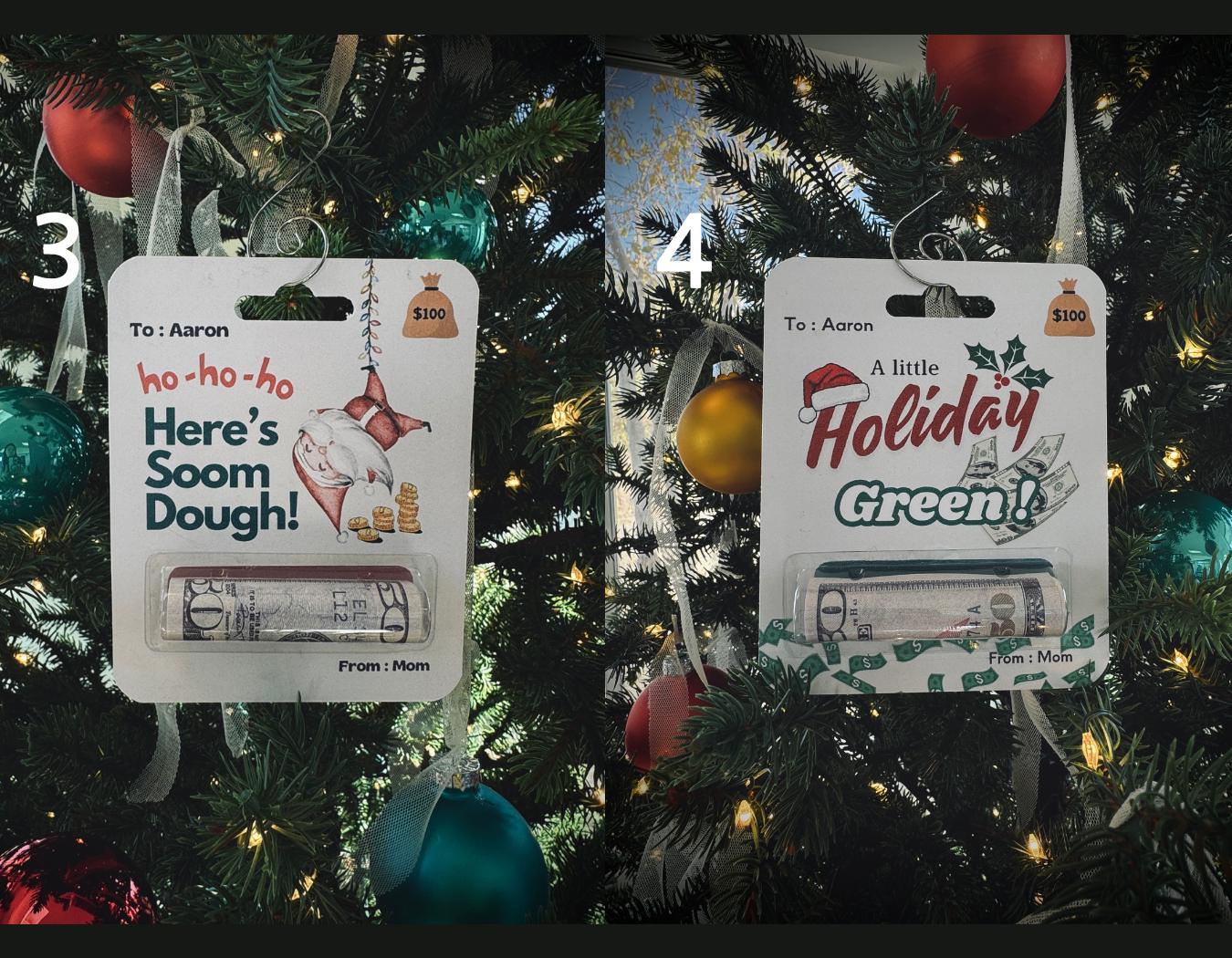 Christmas Money Card - Money Holder Card - Stocking Stuffer - Christmas Gift for Kids - Money Gift Holder - Christmas Ornaments