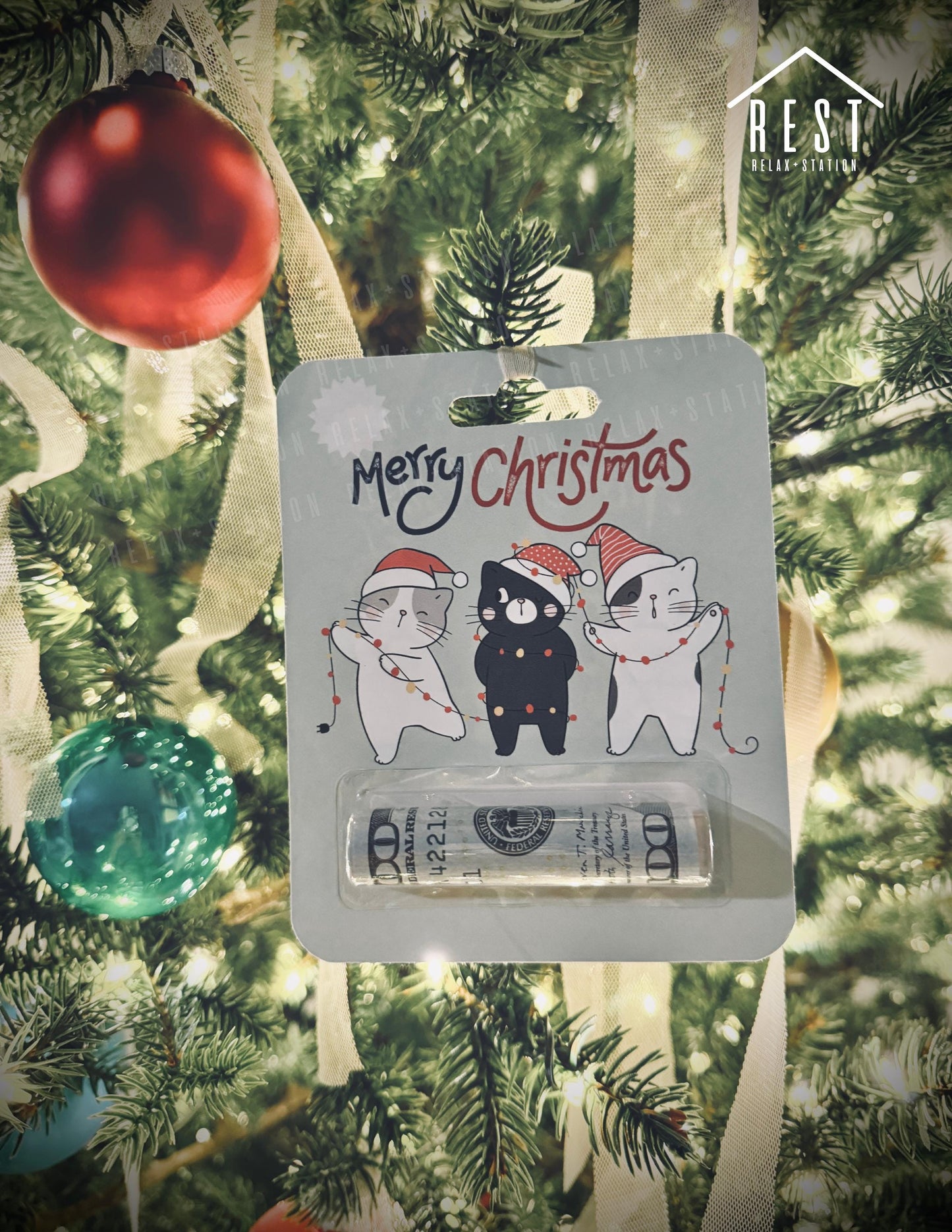 Christmas Money Card - Money Holder Card - Stocking Stuffer - Christmas Gift for Teen Girls - Christmas Ornaments - Cash Gift Ideas under 20