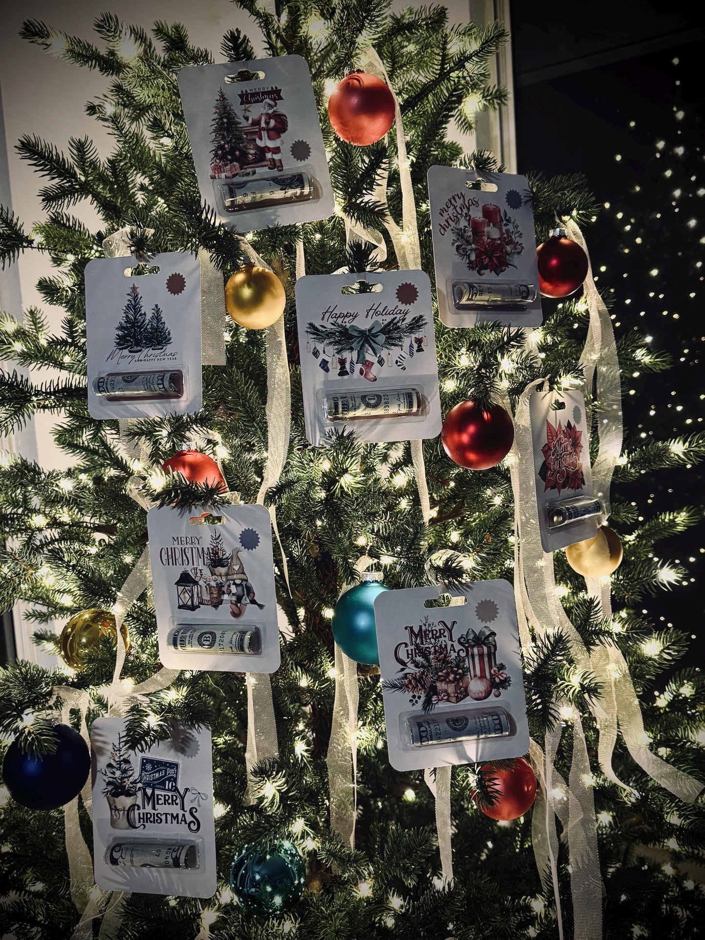 Christmas Money Card - Money Holder Card - Stocking Stuffer - Christmas Gift for Kids - Money Gift Holder - Christmas Ornaments