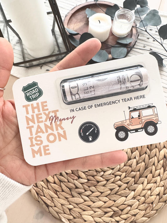 Gas Money Holder Card/Personalized Gas Money Card/Cash Card/Gift for Teens/Gift Card Holder/Road Trip Fund/unique gifts for him/New Car Gift