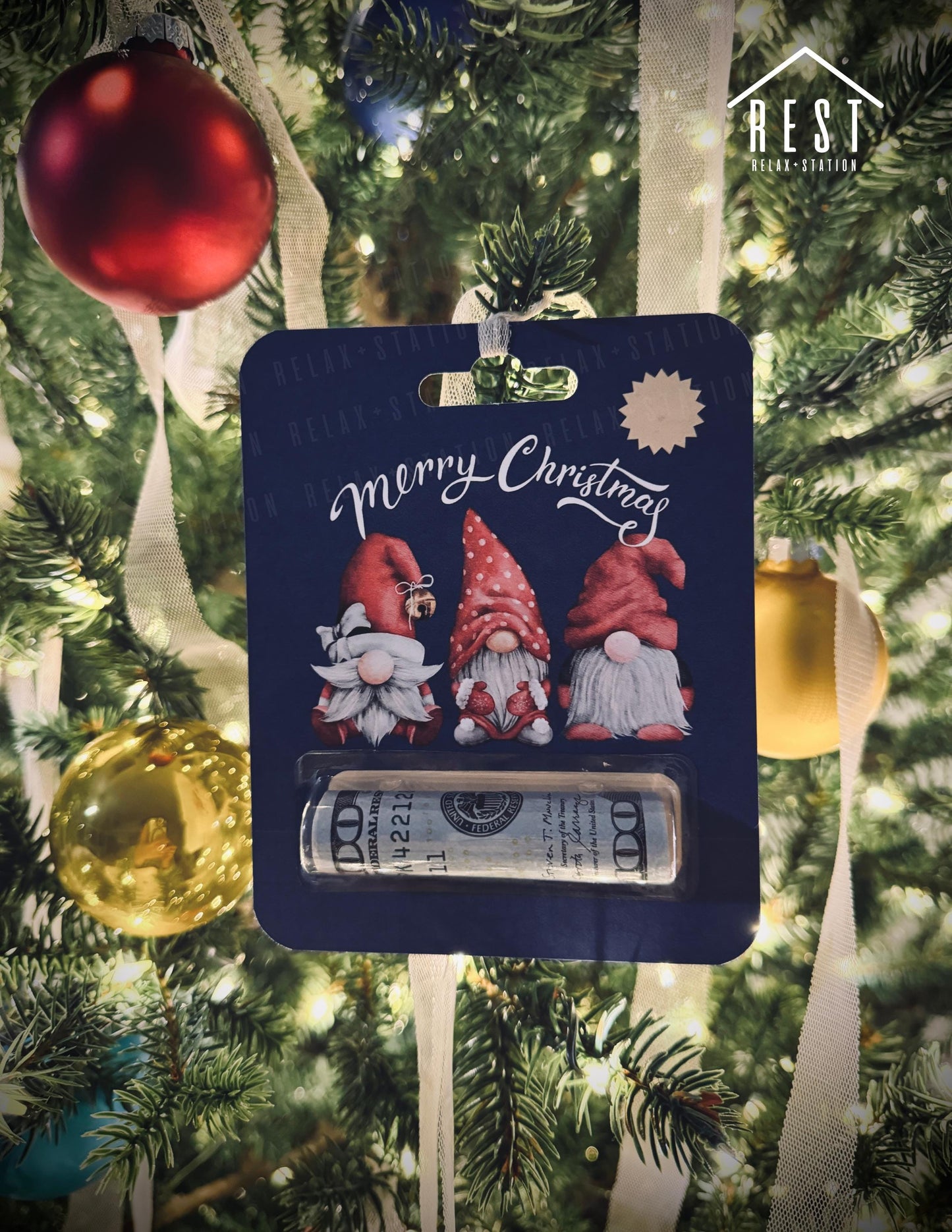 Christmas Money Card - Money Holder Card - Stocking Stuffer - Christmas Gift for Kids - Money Gift Holder - Christmas Ornaments