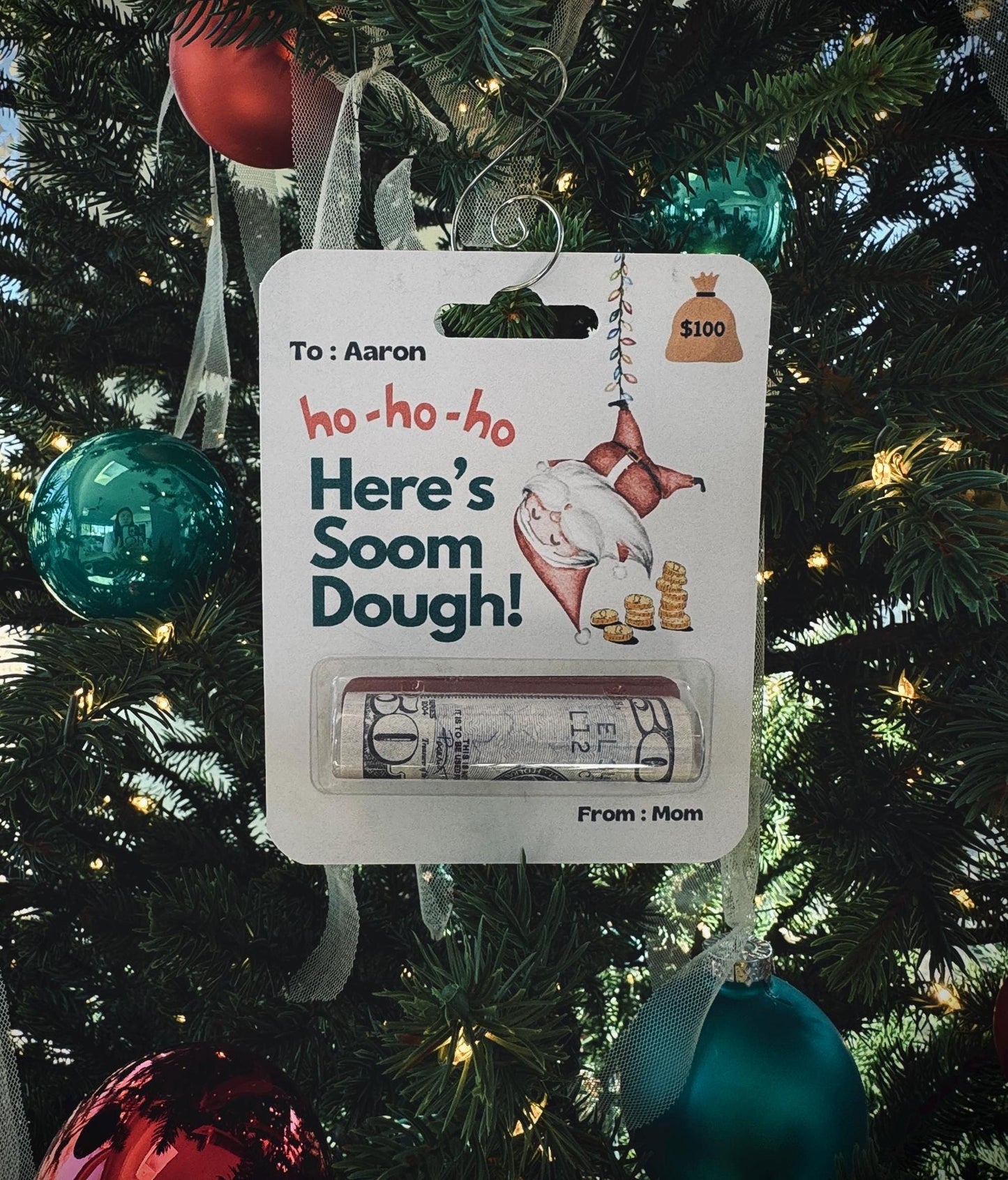Christmas Money Card - Money Holder Card - Stocking Stuffer - Christmas Gift for Kids - Money Gift Holder - Christmas Ornaments