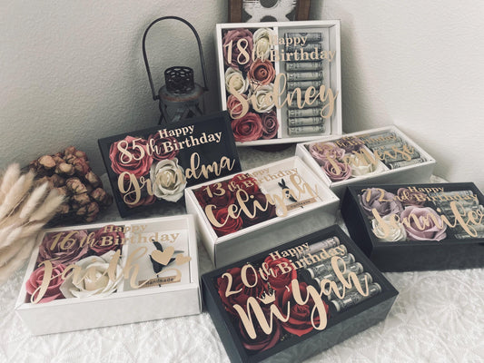 Money Box/Personalized Gifts/Gift Box /Wedding Cash Gift/Graduation Gifts/Cash Box/Birthday Gift/Gifts/Birthday Gifts for her/Money Gift Box