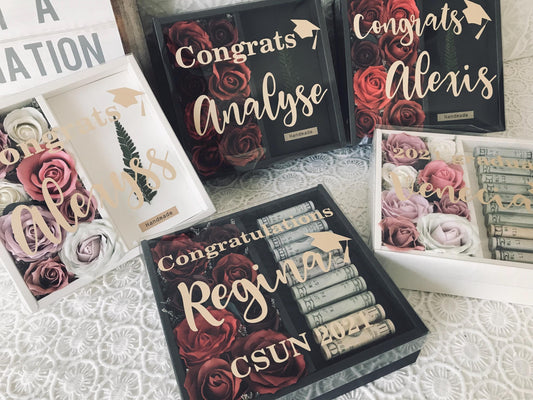 Personalized Money/Cash Gift Box - Quinceañera & Sweet 16 Gift - Personalized Gift Box - Birthday Gift - Personalized Graduation Gift