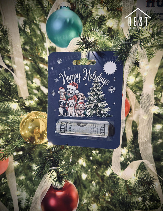 Christmas Money Card - Money Holder Card - Stocking Stuffer - Christmas Gift for Kids - Money Gift Holder - Christmas Ornaments