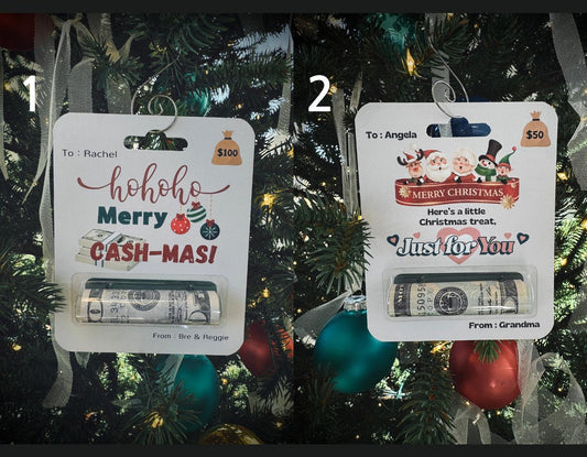 Christmas Money Card - Money Holder Card - Stocking Stuffer - Christmas Gift for Kids - Money Gift Holder - Christmas Ornaments