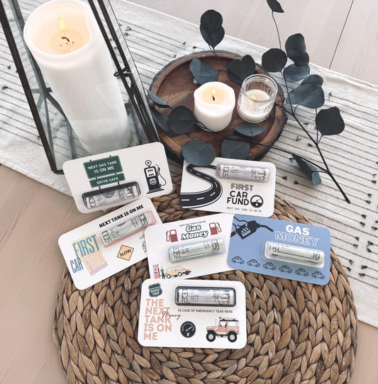 Gas Money Holder Card/Personalized Gas Money Card/Cash Card/Gift for Teens/Gift Card Holder/Road Trip Fund/unique gifts for him/New Car Gift