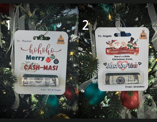 Christmas Money Card - Money Holder Card - Stocking Stuffer - Christmas Gift for Kids - Money Gift Holder - Christmas Ornaments
