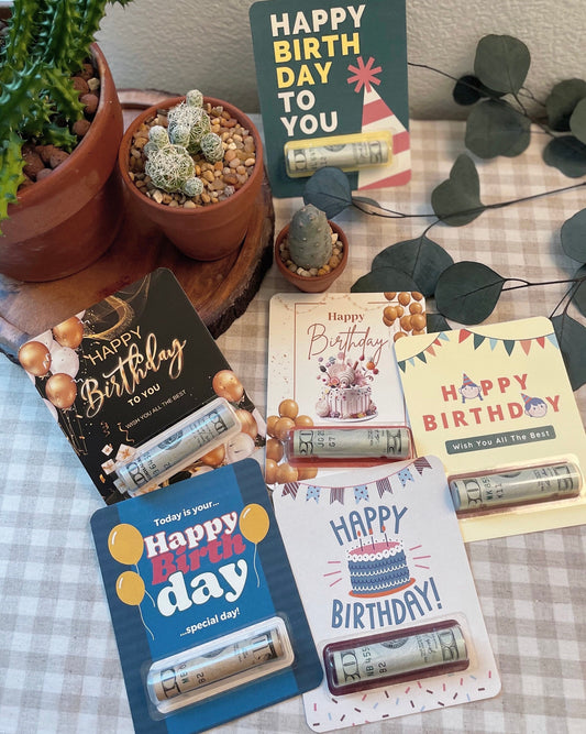 Birthday Gift| Cash Gift| Cash Envelopes| Happy Birthday Money Card Holder| Birthday Money Card| Birthday Cash| Money Gift| Money Bouquet